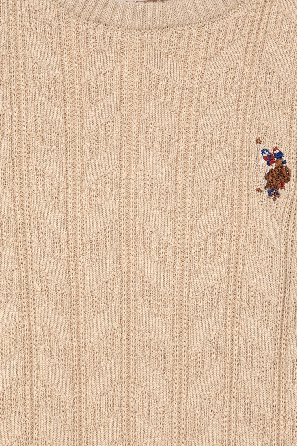 Базовый свитер песочного цвета для мальчика Неожиданная скидка в корзине - U.s. polo assn фото 4