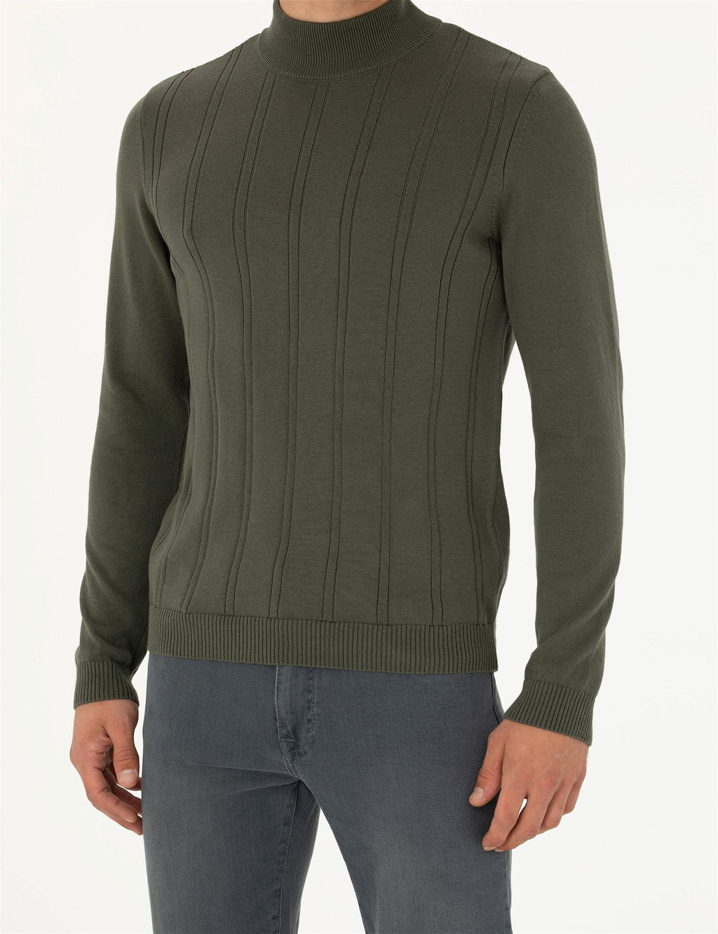 Duman Slim Fit Yar_m Bal_k__ Yaka Triko Kazak - Pierre cardin фото 6