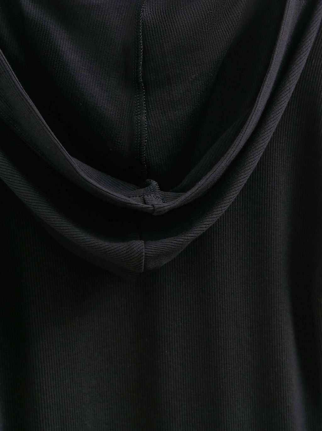 CONTE Джемпер в рубчик с капюшоном LD 2959 black