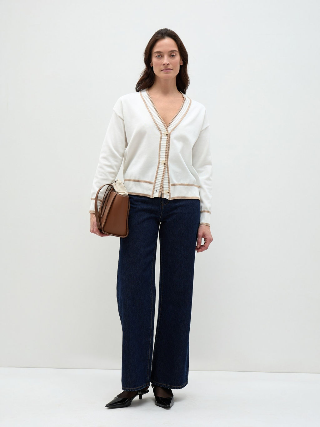 Conso/KCL 240708 - milk/beige Кардиган женский  фото 2