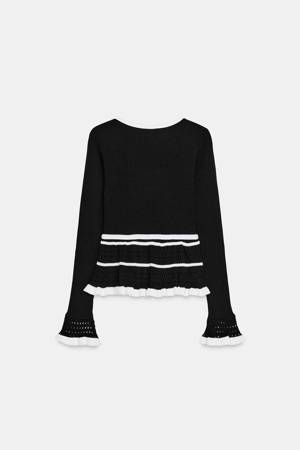 CONTRAST KNIT T-SHIRT - Zara фото 6