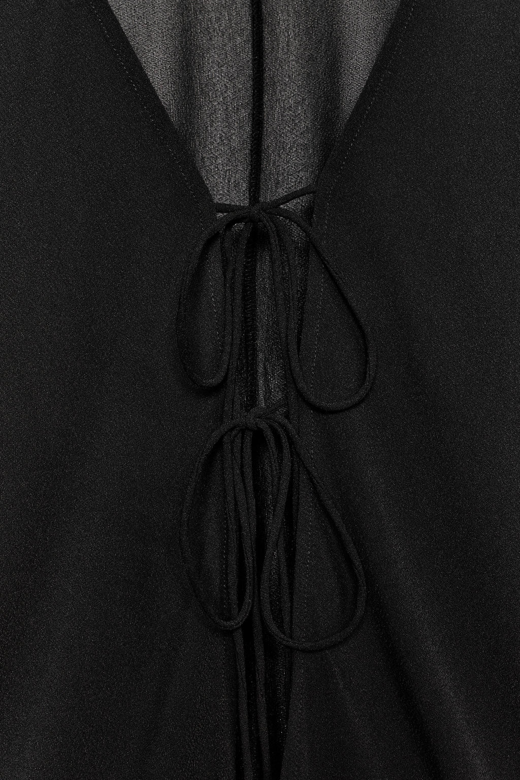 TOP CREPE MANGA ABULLONADA / Negro - Zara фото 8