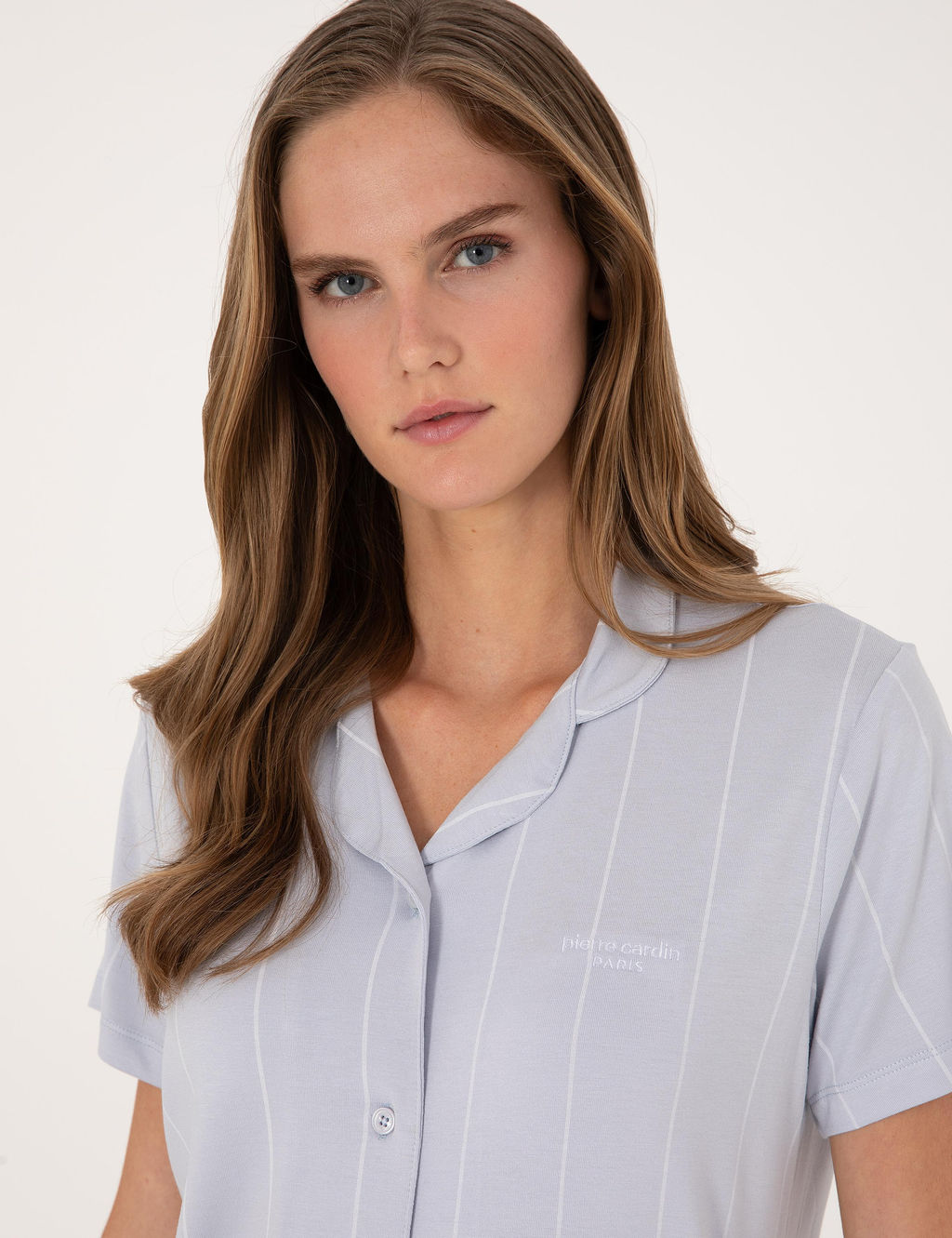 Mavi K_sakollu G_mlek Pijama Tak_m_