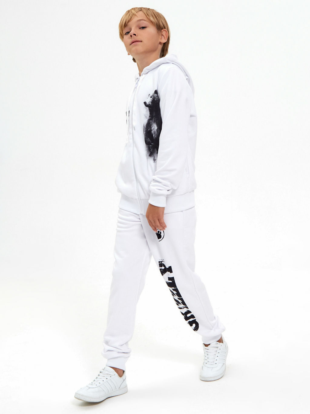 Спортивный костюм "Гризли",белый