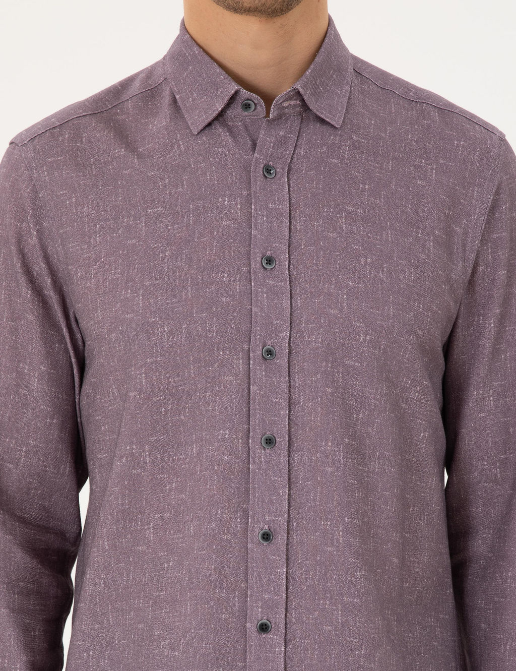 Mor Slim Fit Uzun Kollu G_mlek - Pierre cardin фото 6