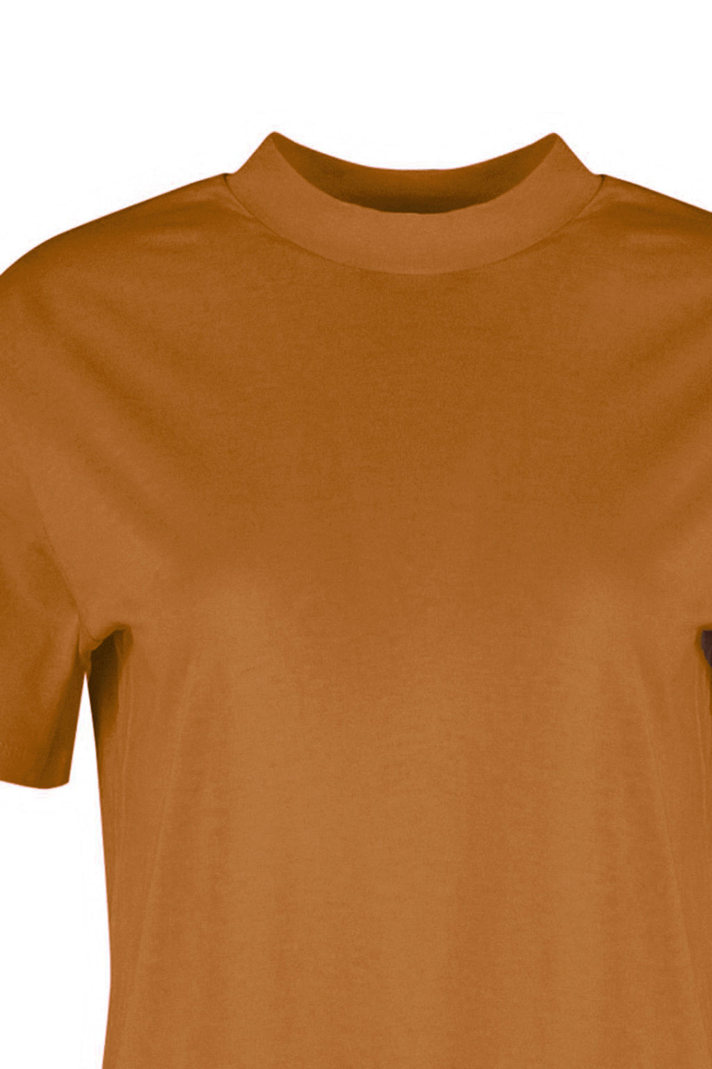 Ac?k Kahverengi %100 Pamuk Basic Regular/Normal Kal?p Dik Yaka Orme T-Shirt TWOAW20TS0096