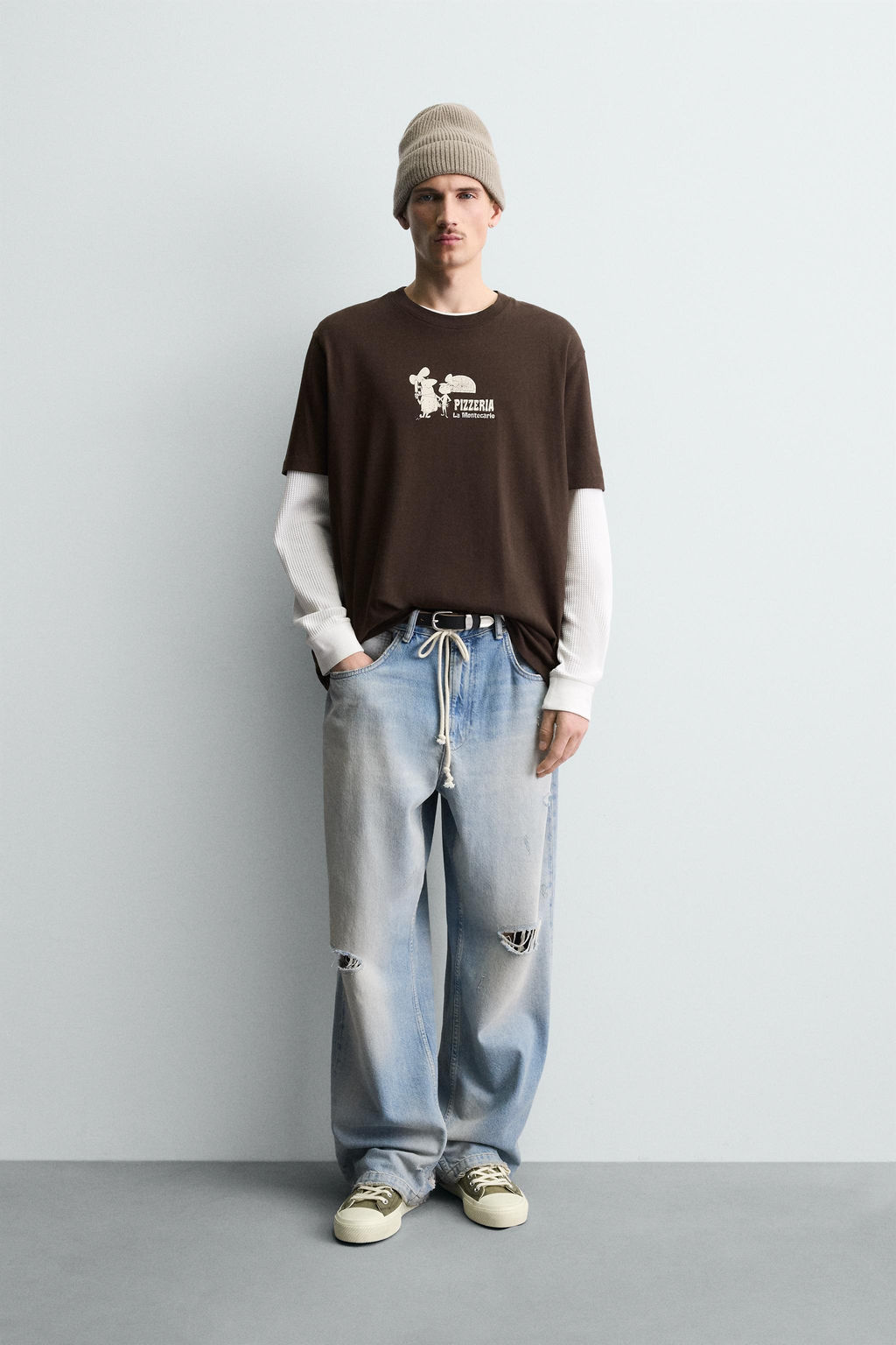 PIZZERIA LA MONTECARLO PRINT T-SHIRT - Zara фото 9