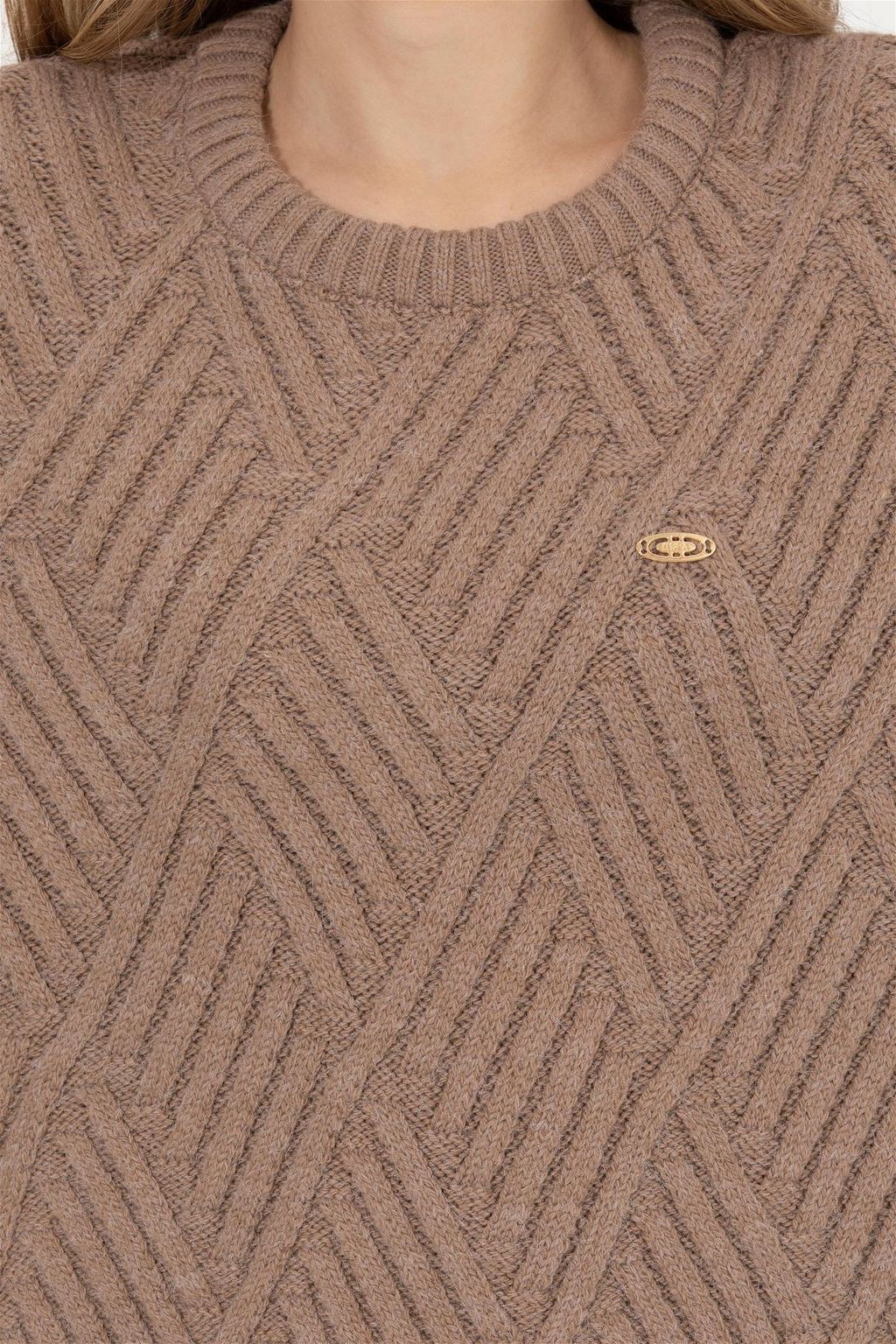 Женский свитер Camel Melange из трикотажа - U.s. polo assn фото 6