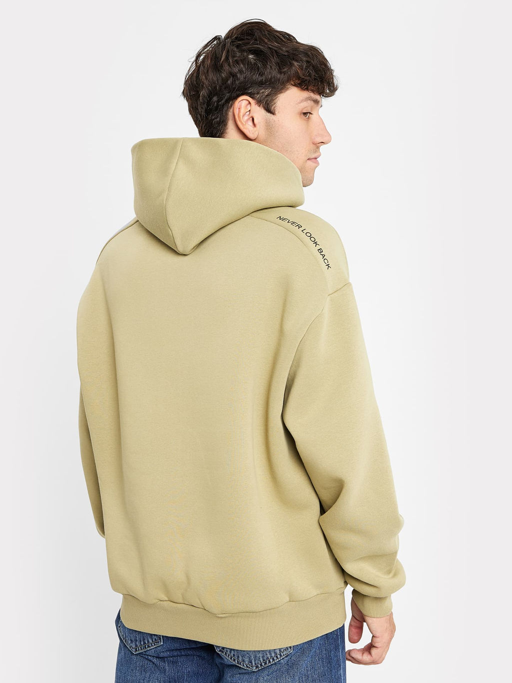 Худи мужское в зеленом оттенке олива +печать 121794 - Mark formelle фото 4