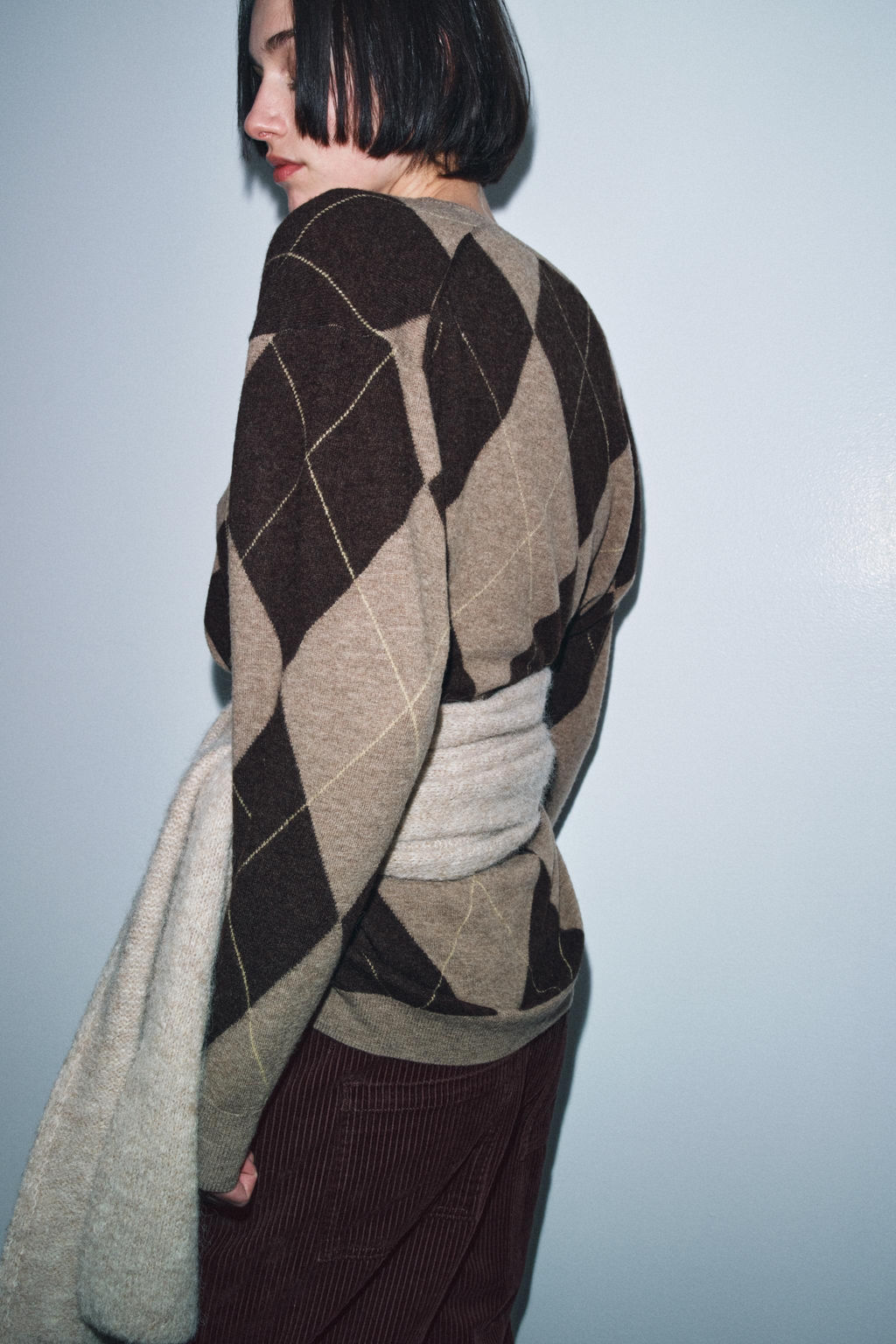 100% WOOL DIAMOND JUMPER - Zara фото 3