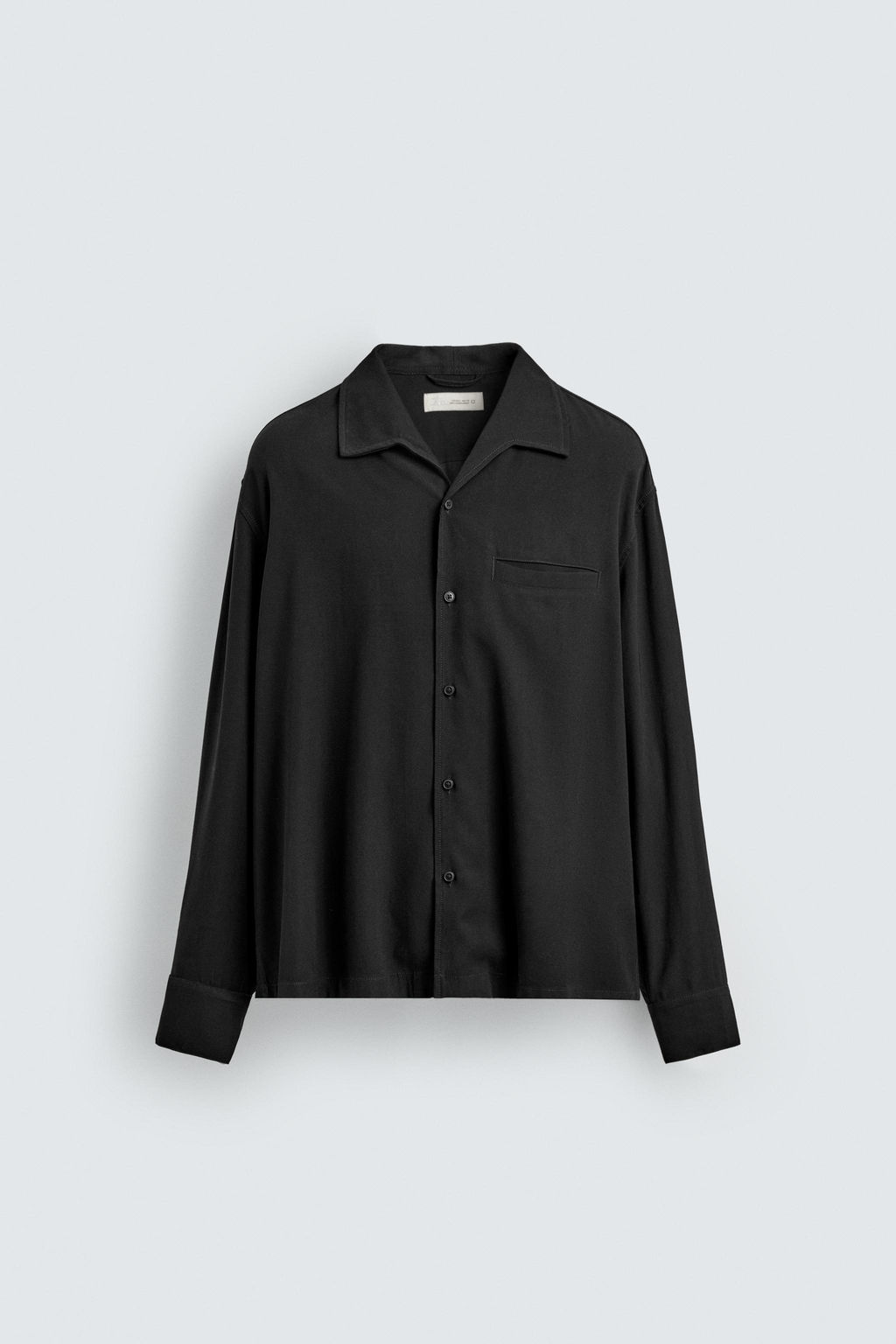 Рубашка Fluid Relaxed Fit черная