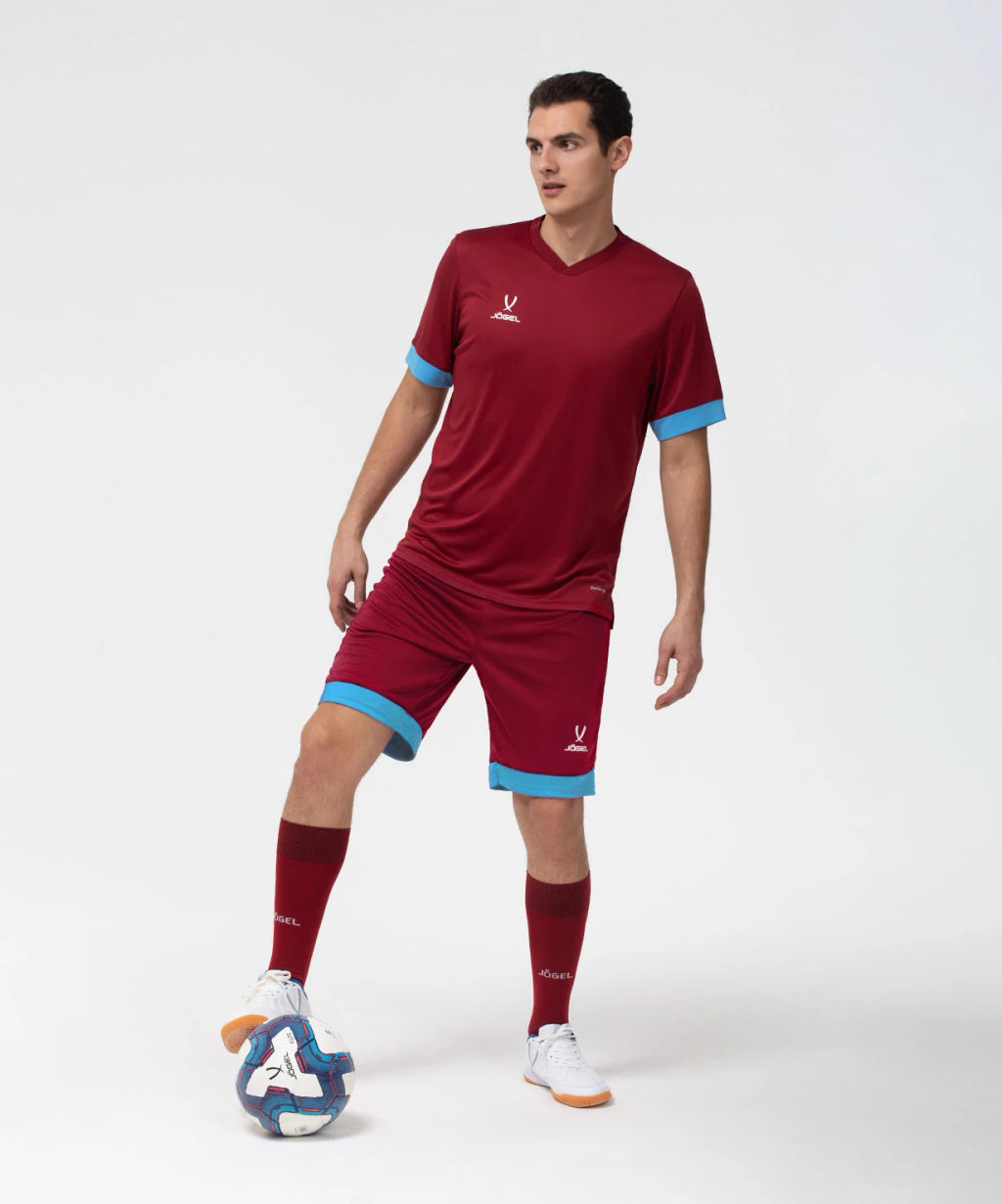 Шорты игровые JOGEL DIVISION PerFormDRY Union Shorts, гранатовый/голубой/белый