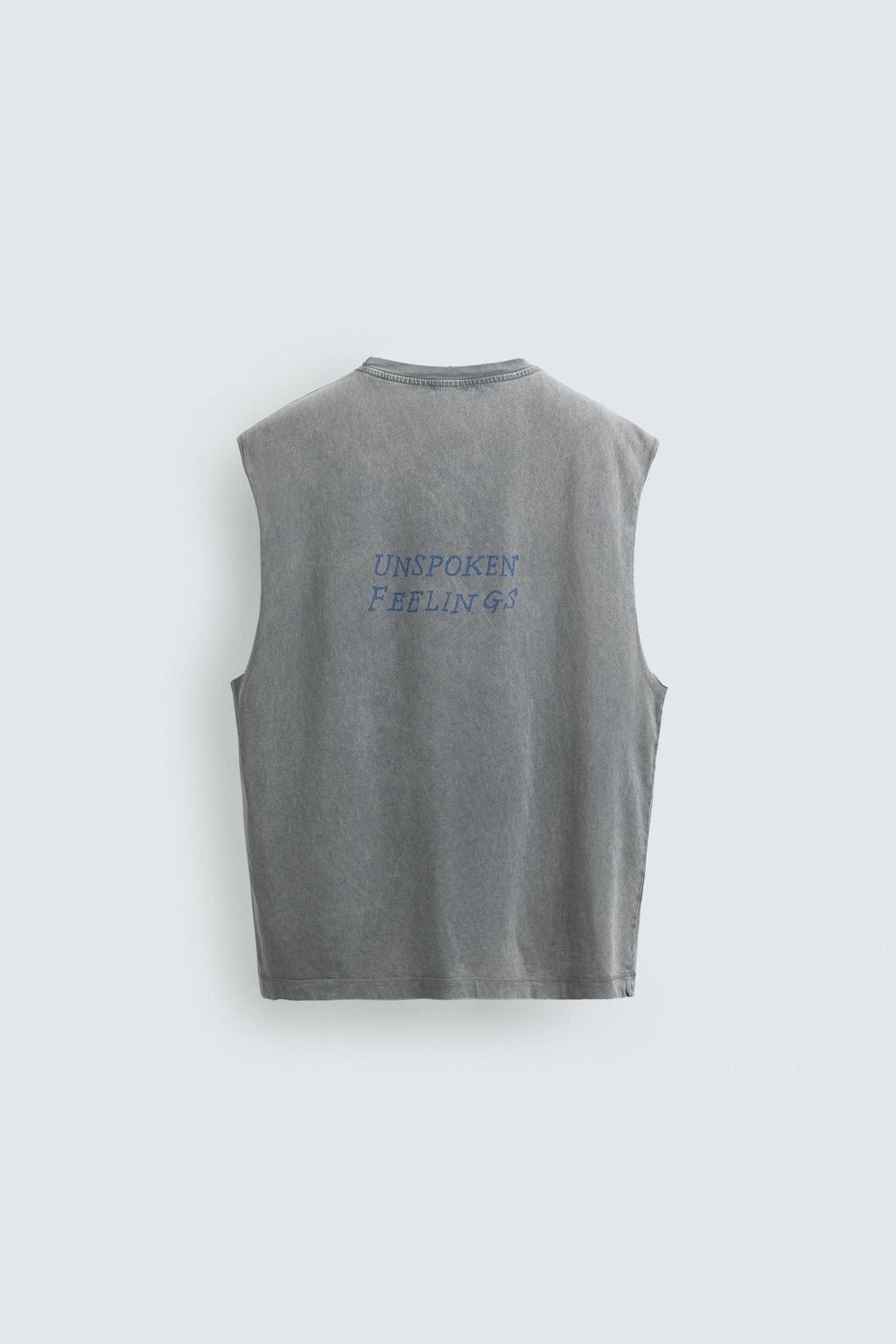 CAMISETA TANK RELAXED FIT ESTAMPADOS / Gris