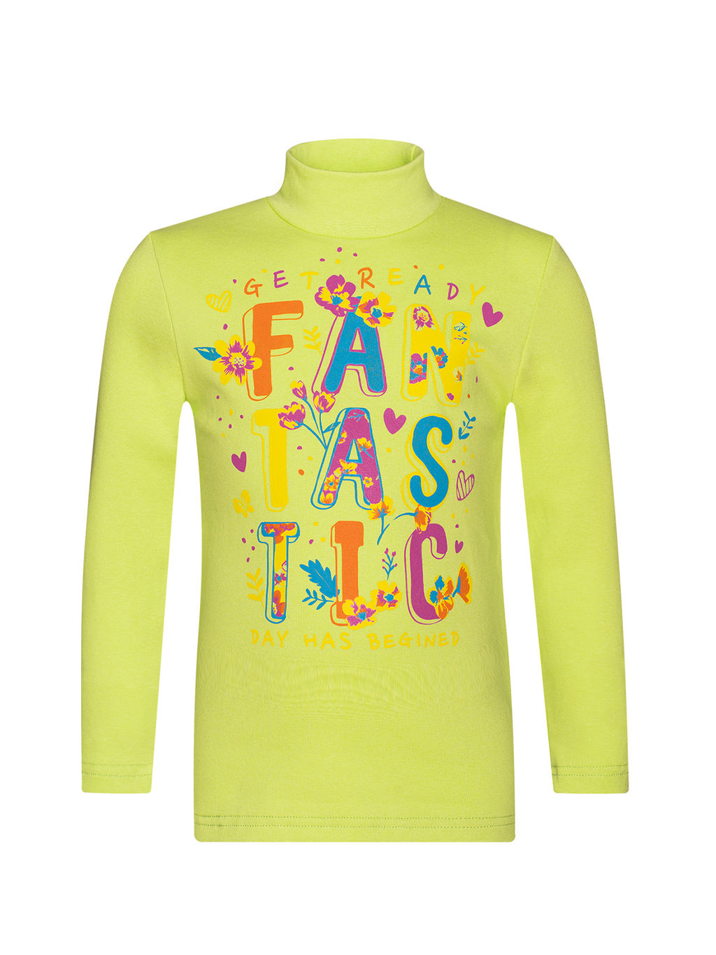 Джемперводолазка салатовая принт фантазия