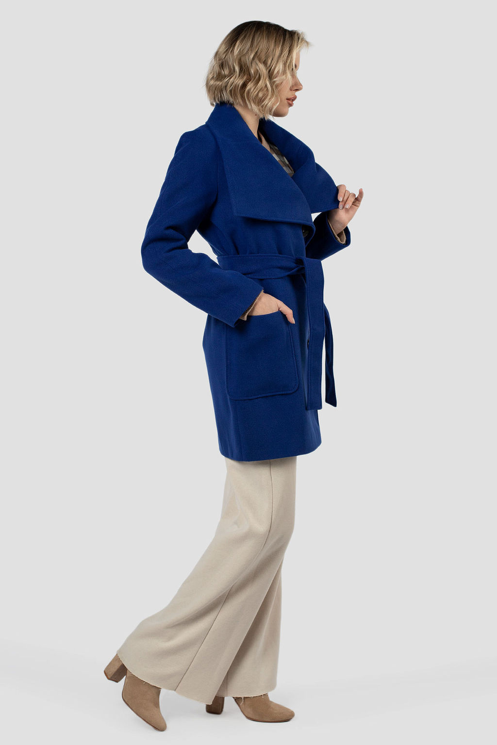 01-06507 Пальто женское демисезонное (пояс) - El podio фото 2