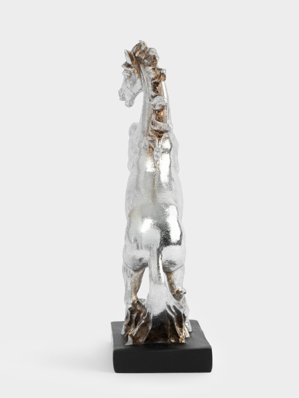 Статуэтка, 15 см, полирезин, серебристая, Конь на дыбах, Horse - Anna lafarg фото 5