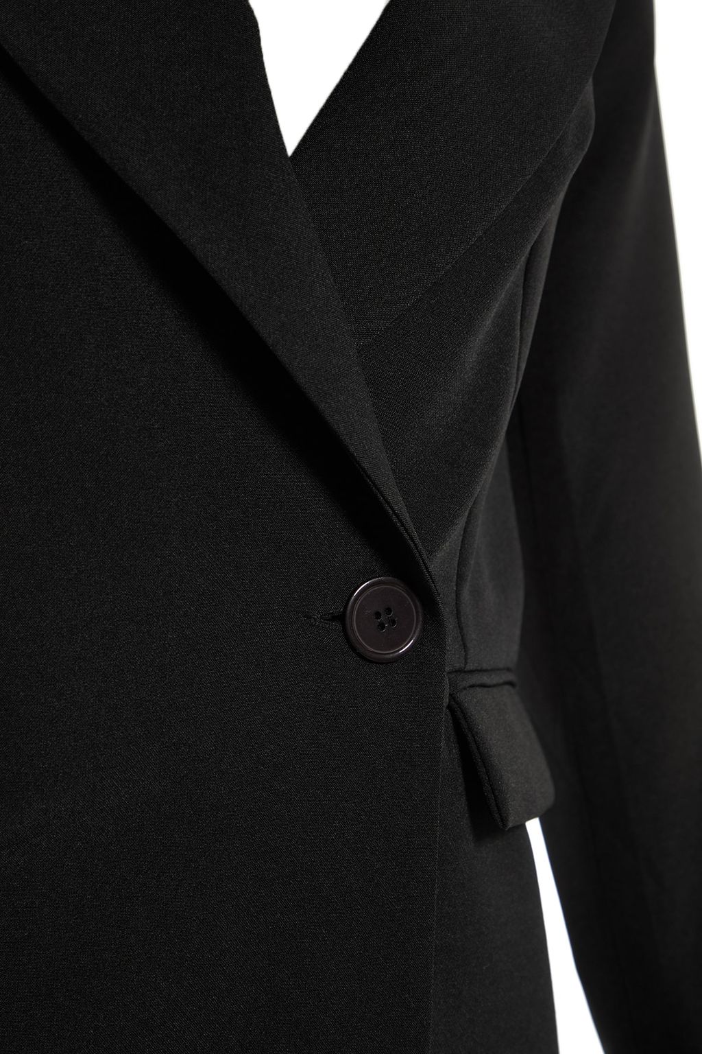 Siyah Regular Astarl? Kruvaze Kapama Dokuma Blazer Ceket TWOSS20CE0059