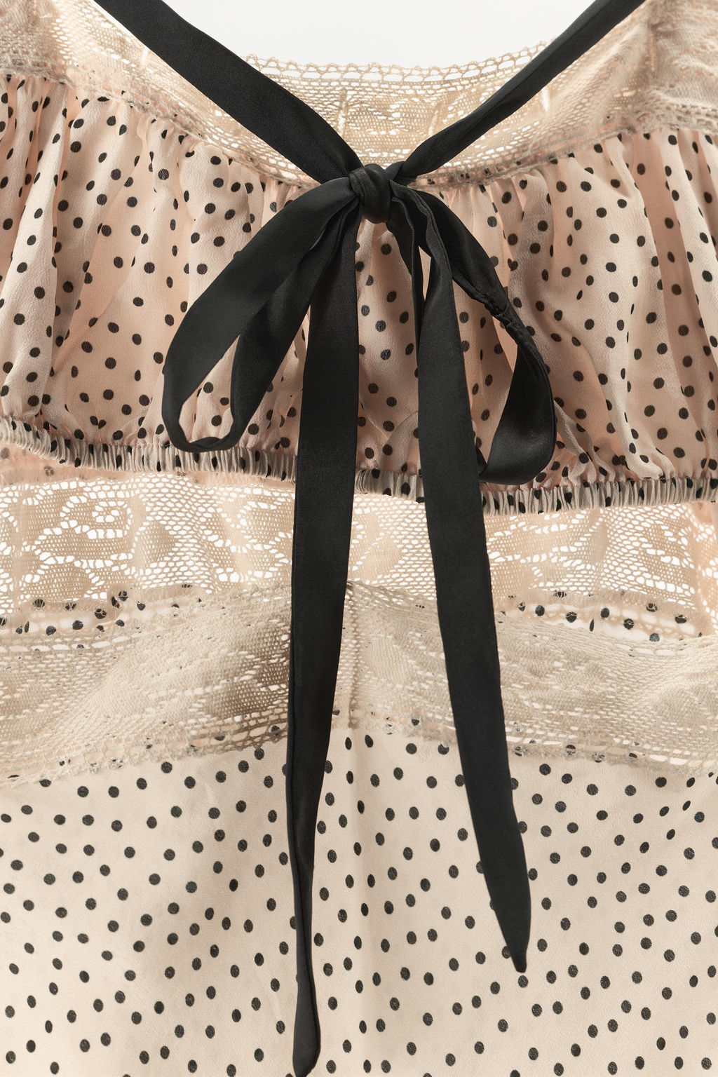 POLKA DOT PRINT DRESS WITH CONTRAST BOW - Zara фото 6
