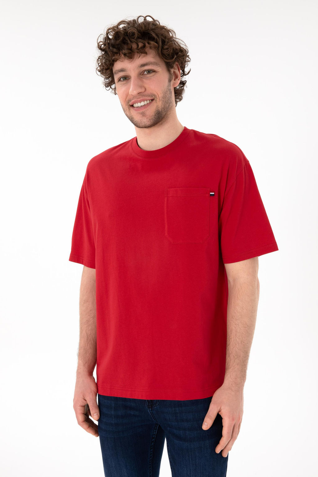 Erkek Comfort Fit Bisiklet Yaka K_rm_z_ Ti__rt Sepette S_rpriz _ndirim - U.s. polo assn фото 2