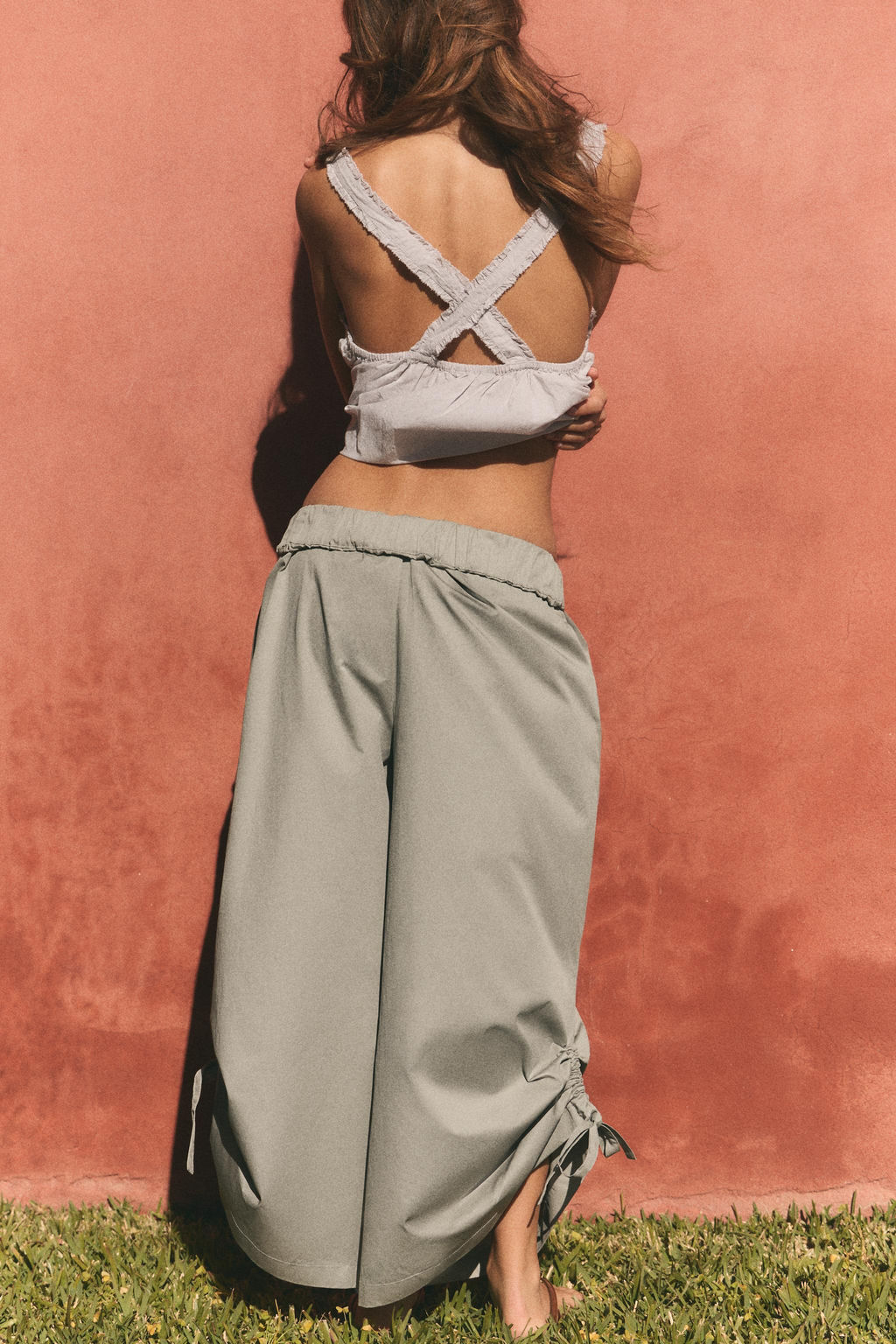 PANTAL?N CULOTTE BAJO AJUSTABLE / Gris?ceo - Zara фото 13