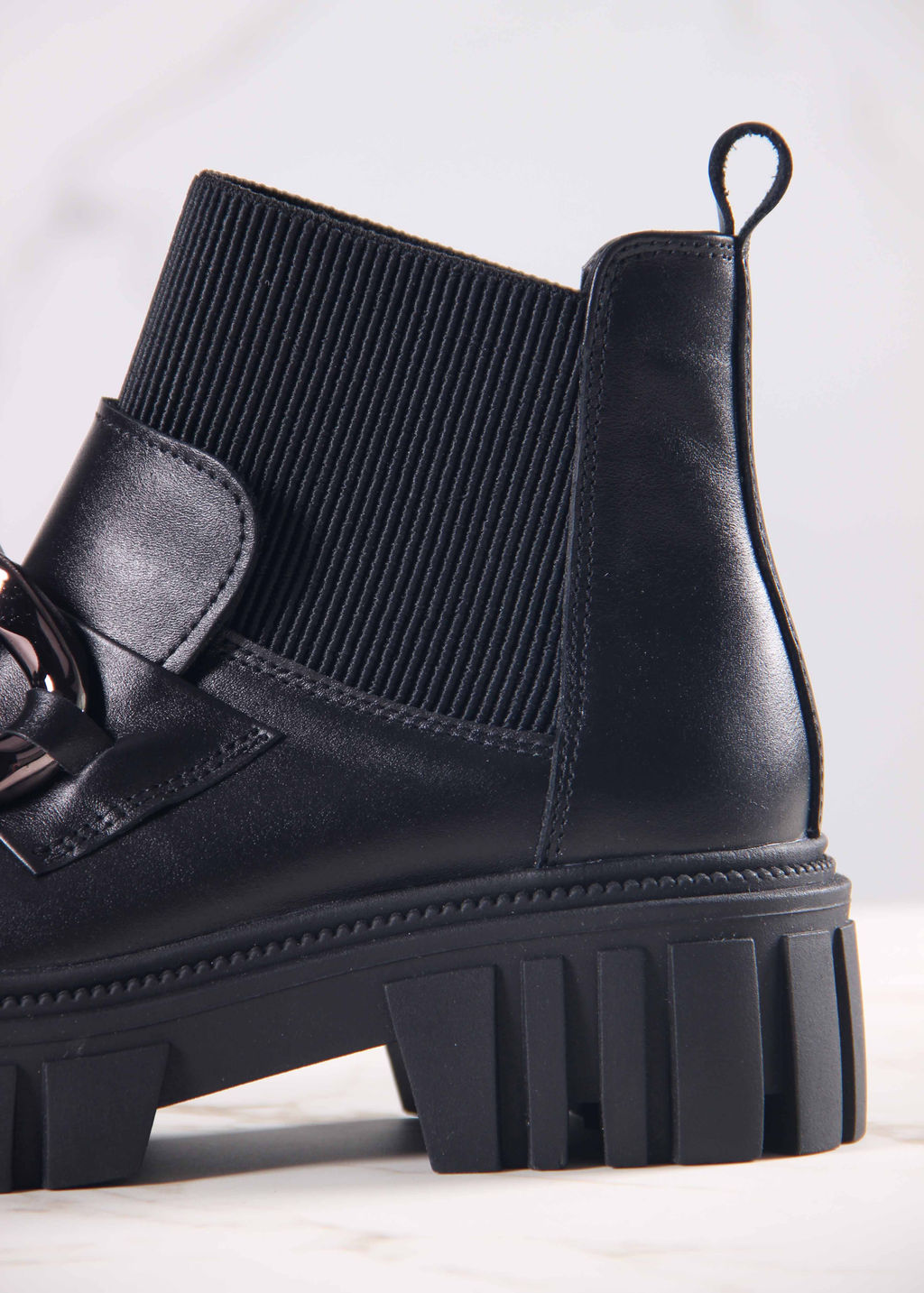 Ботинки 348.21153bl.Черный/шерсть