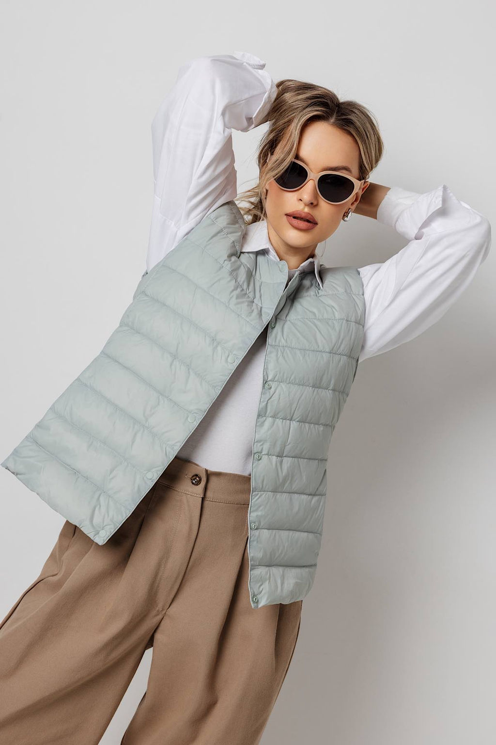 Жилет женский 2204/02/Светло-зеленый - Rise фото 5