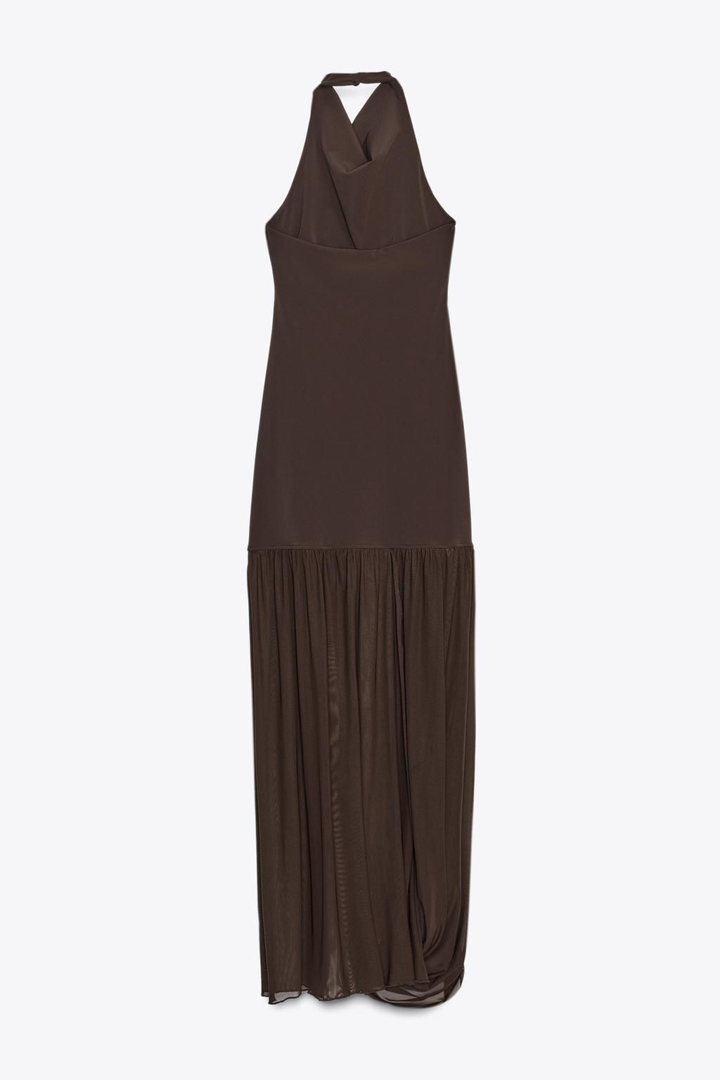 HALTERNECK DRESS WITH MATCHING DETAIL - Zara фото 7