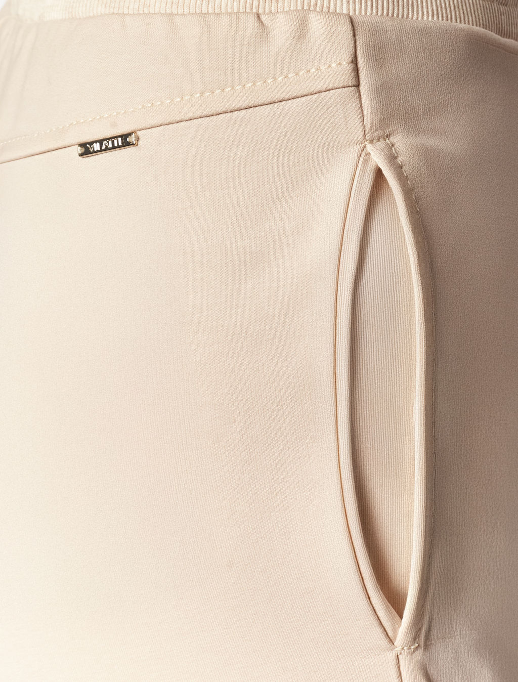Брюки Vilatte из хлопка бежевый  фото 3