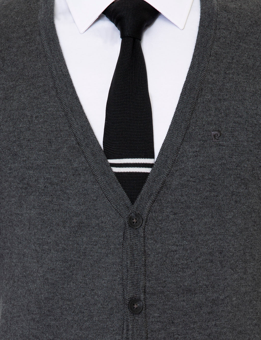 Gri Melanj Slim Fit Basic D__meli Triko H_rka