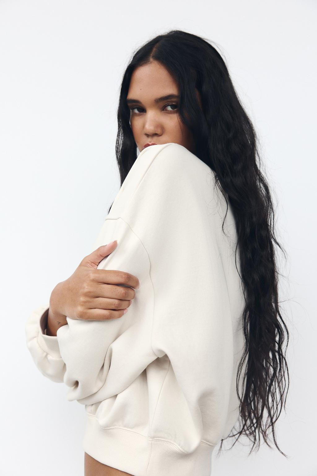 BASIC PLUSH SWEATSHIRT - Zara фото 19