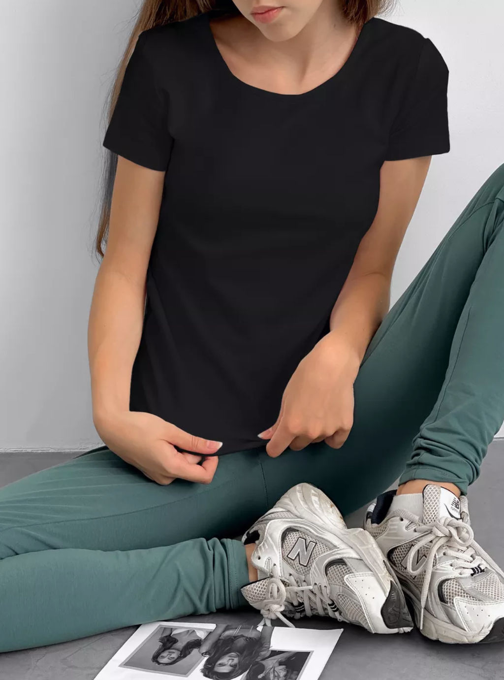 CRB wear/CAKG 62855-22 (CAK 61145) Футболка для девочки, черный/Ex.Cherubino  фото 3