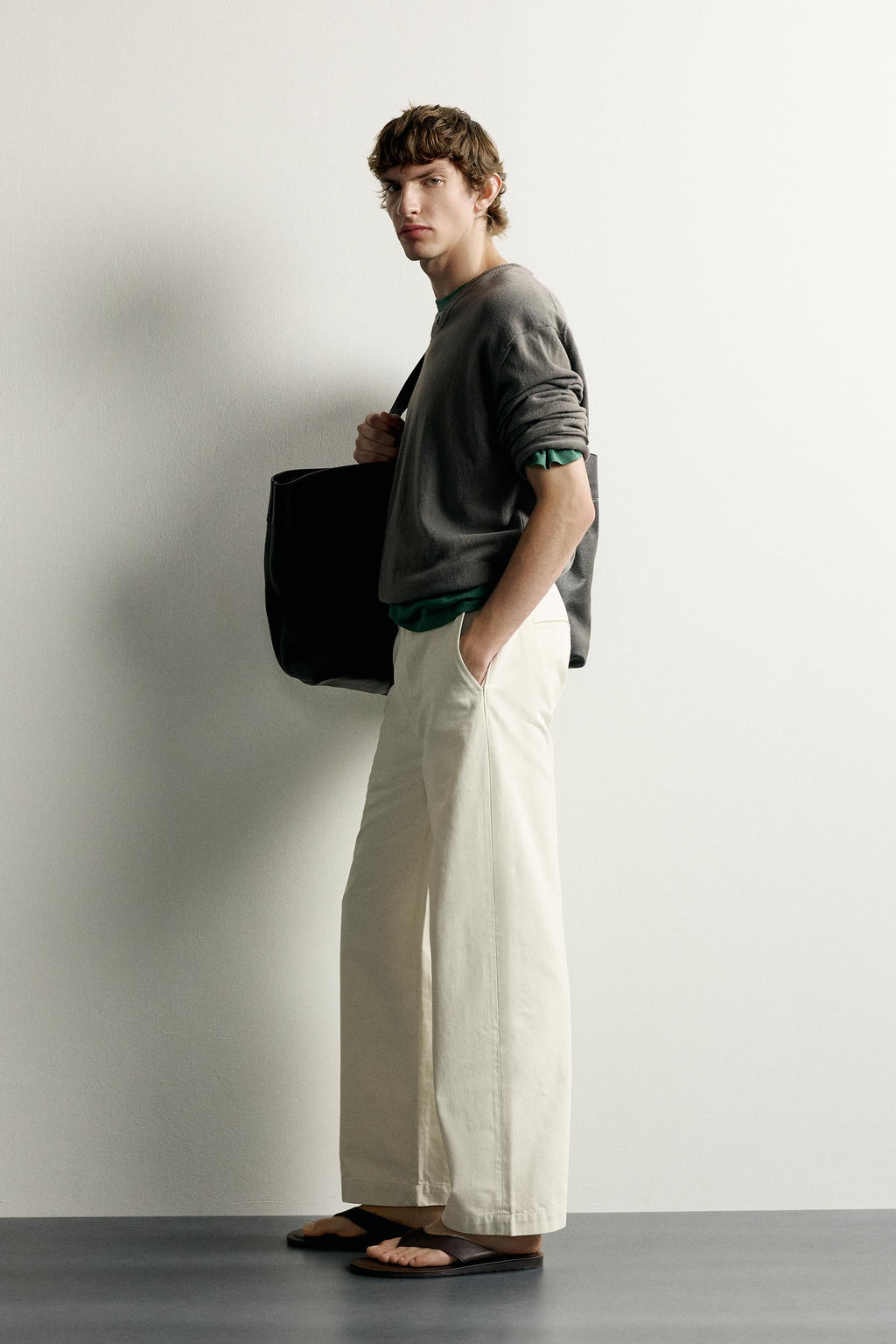 PANTAL?N CHINO RELAXED FIT LAVADO / Crudo - Zara фото 4