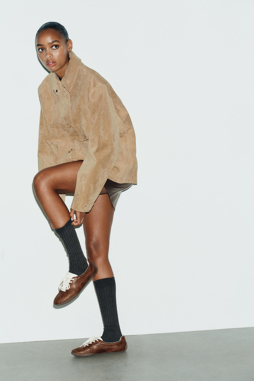 SUEDE LEATHER JACKET - Zara фото 6