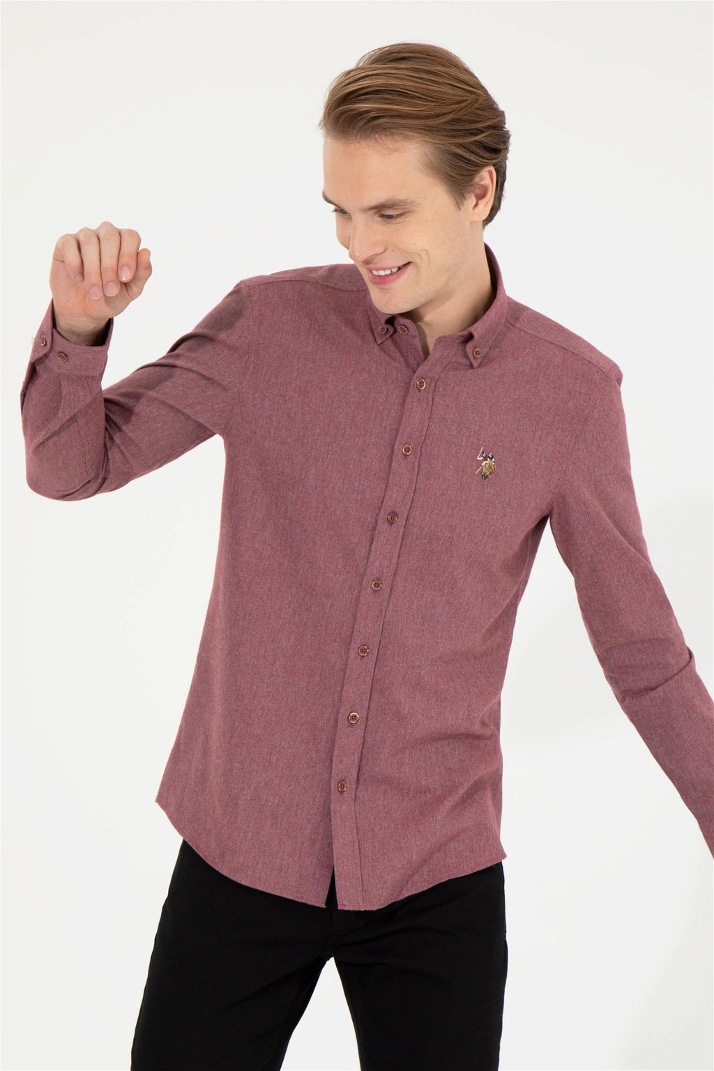 U. S. Polo Assn / Мужская рубашка Cherry Uzunkol Basic - U.s. polo assn фото 7