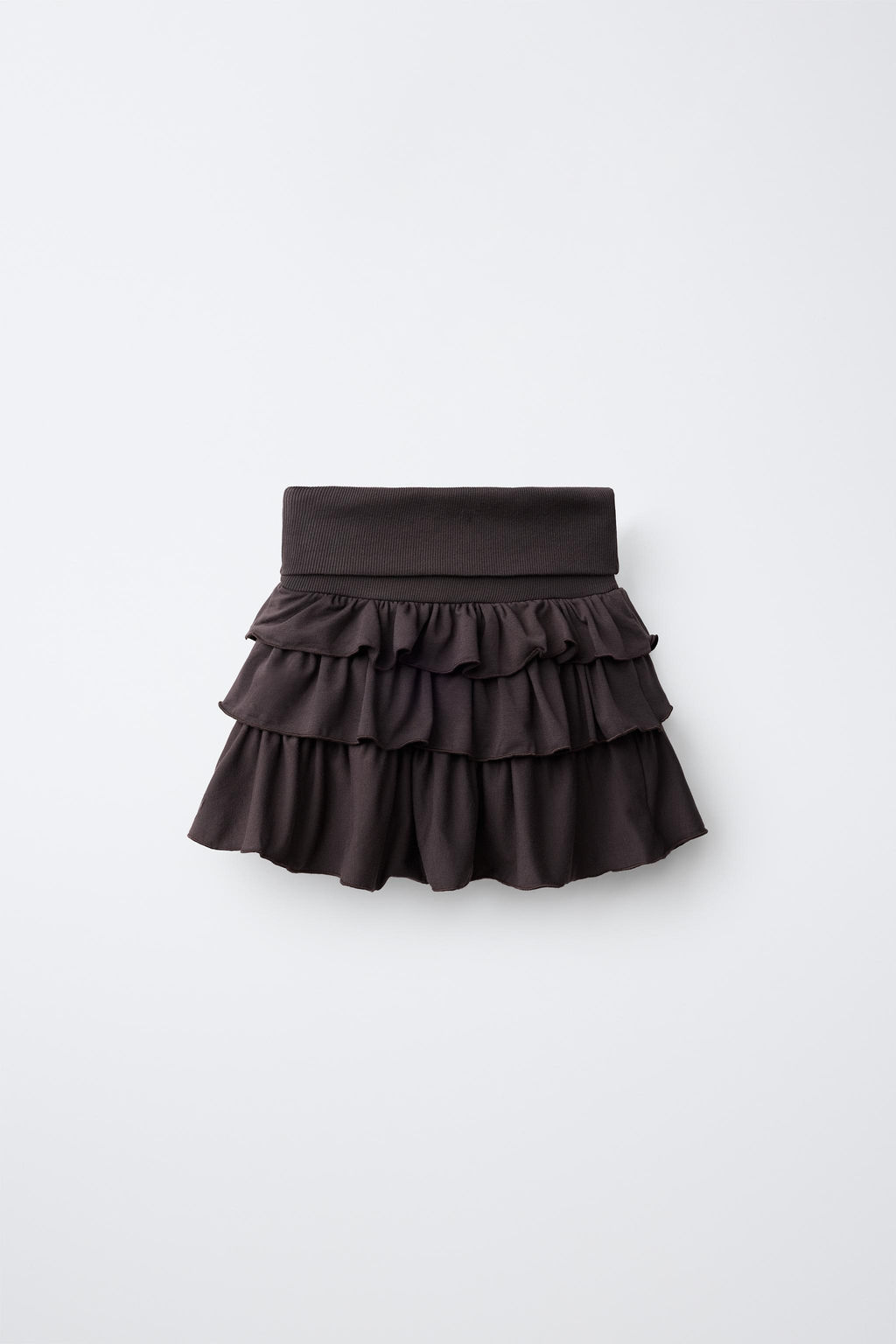 FALDA VOLANTES CINTURA VUELTA / Marr?n - Zara фото 2