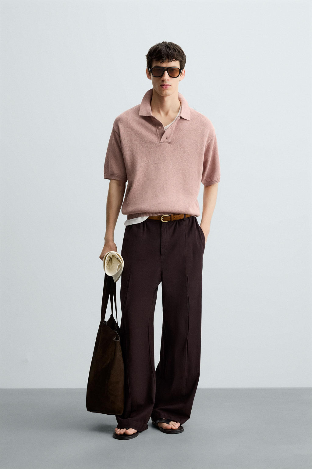 TEXTURED KNIT POLO SHIRT