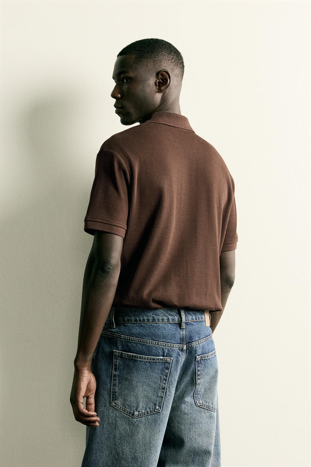 POLO ESTRUCTURA VERTICAL / Marr?n - Zara фото 3