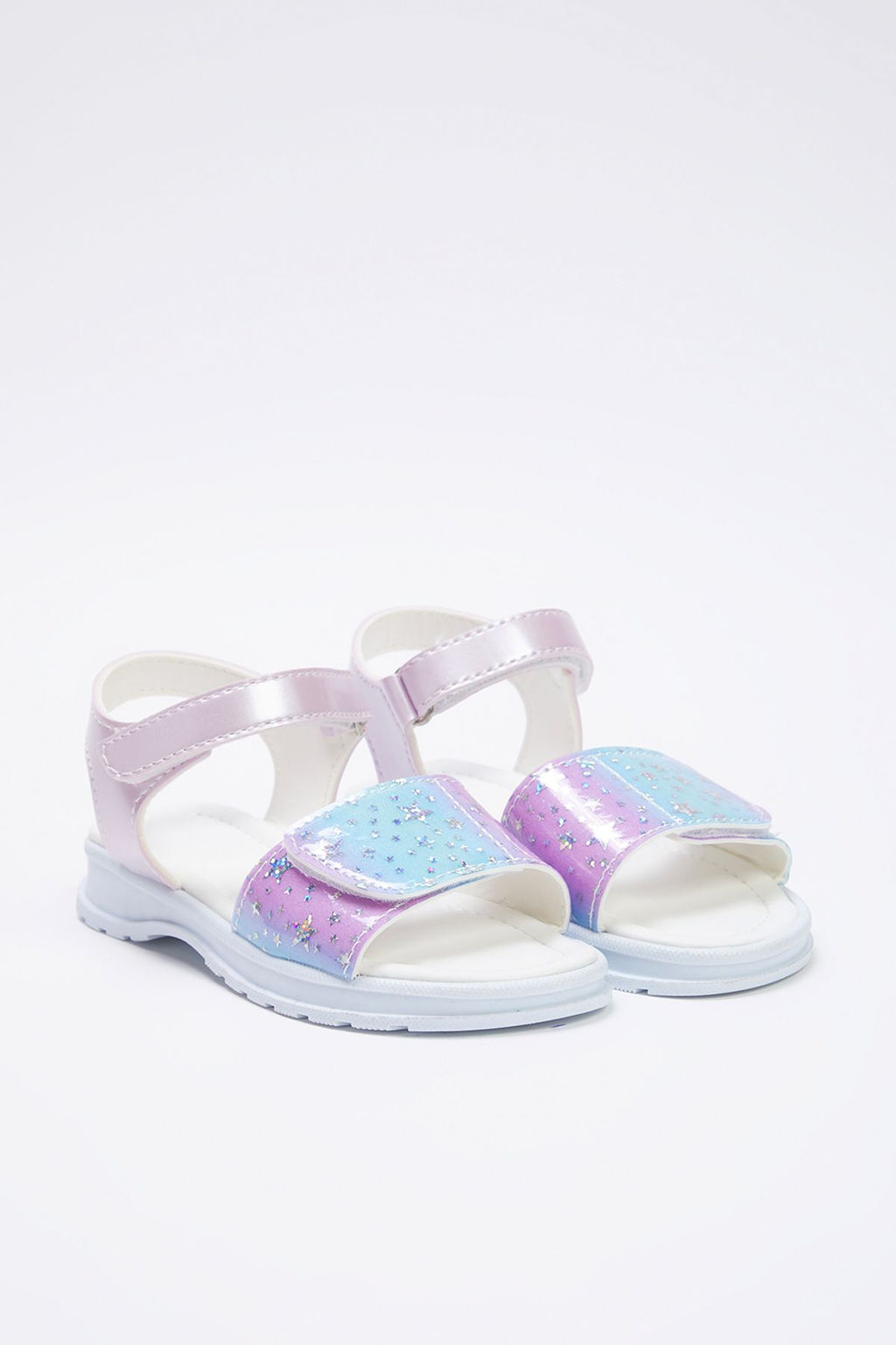 Trendyol Shoes Lila Parlak Y?ld?z Detayl? C?rt Bantl? Kucuk K?z Cocuk Kids Sandalet TAKSS25SD00027