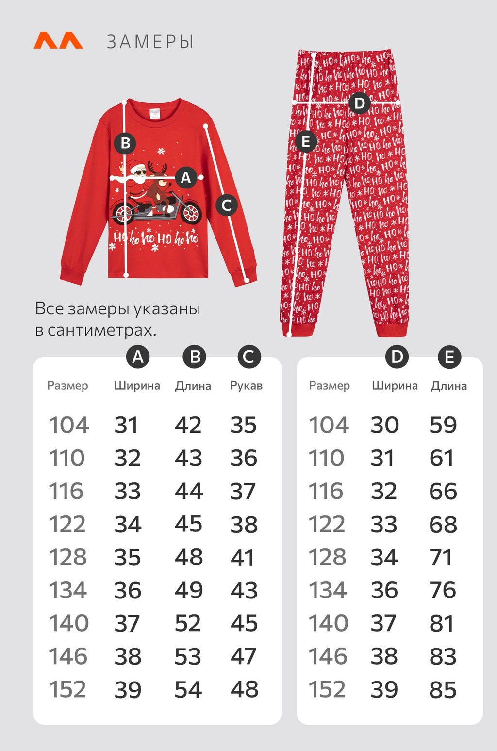 Детская новогодняя пижама Happyfox