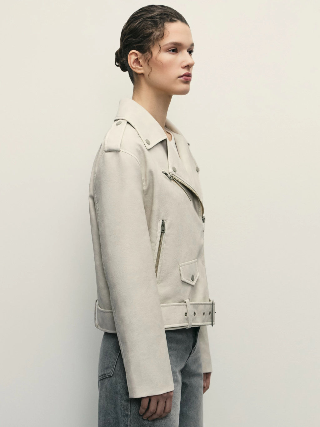 Куртка-косуха из искусственной кожи / Zarina  фото 4