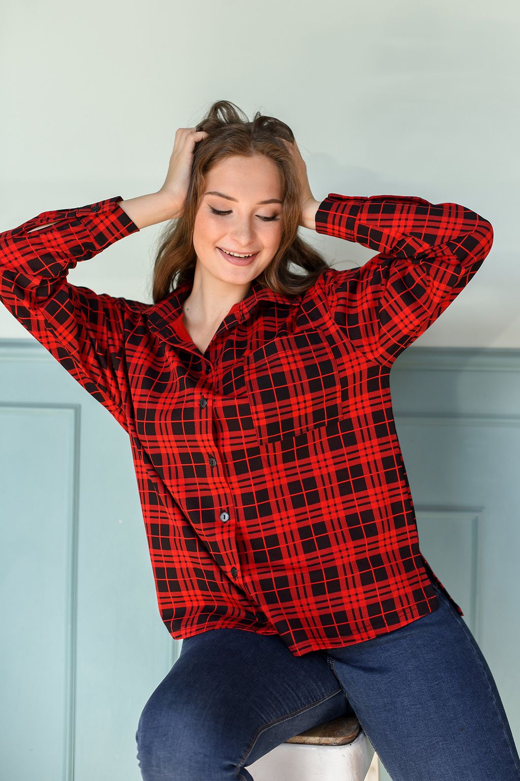 Рубашка-туника женская Стиль - Оптима фото 6