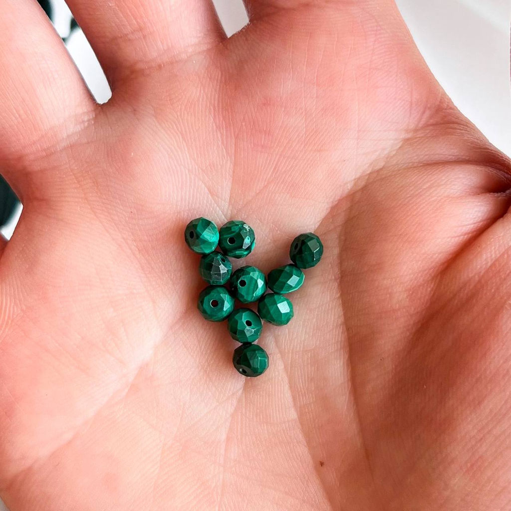 Бусины для украшений из Малахита (10 шт)