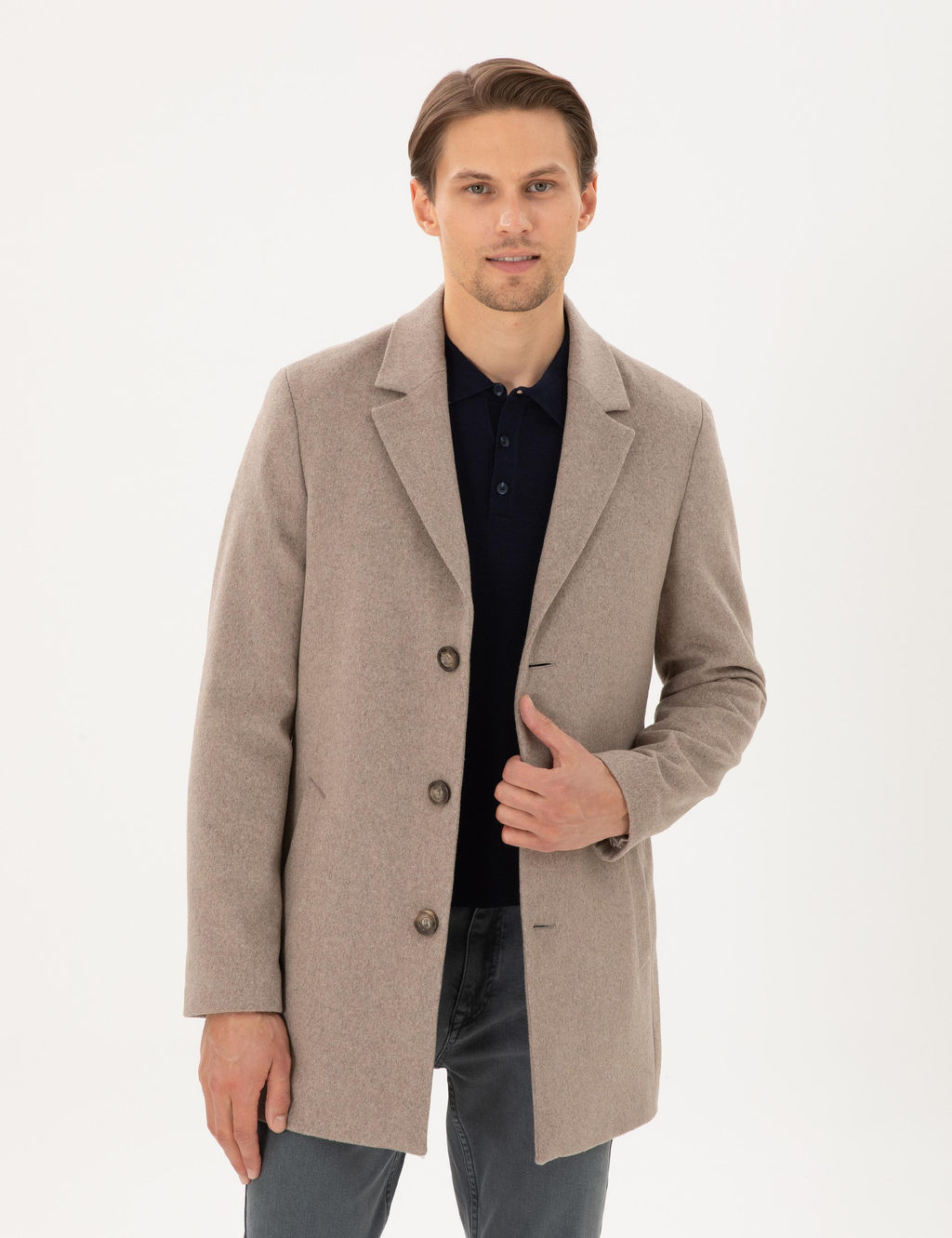 Bej Ex. Slim Fit Ka_e Kaban