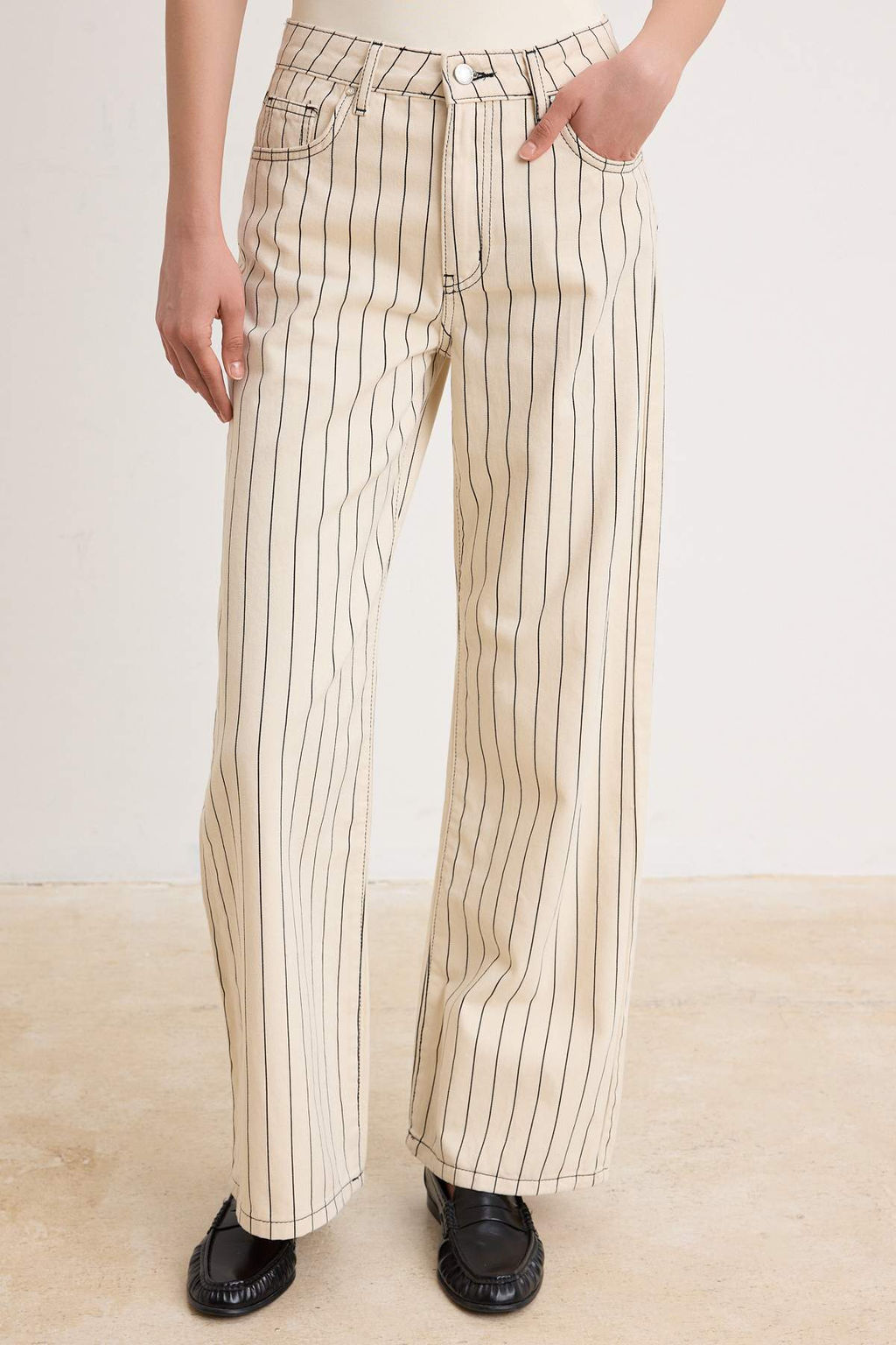 Cok Renkli Yuksek Bel Wide Leg %100 Pamuk Jeans TWOSS26JE00291 - Trendyolmilla фото 3
