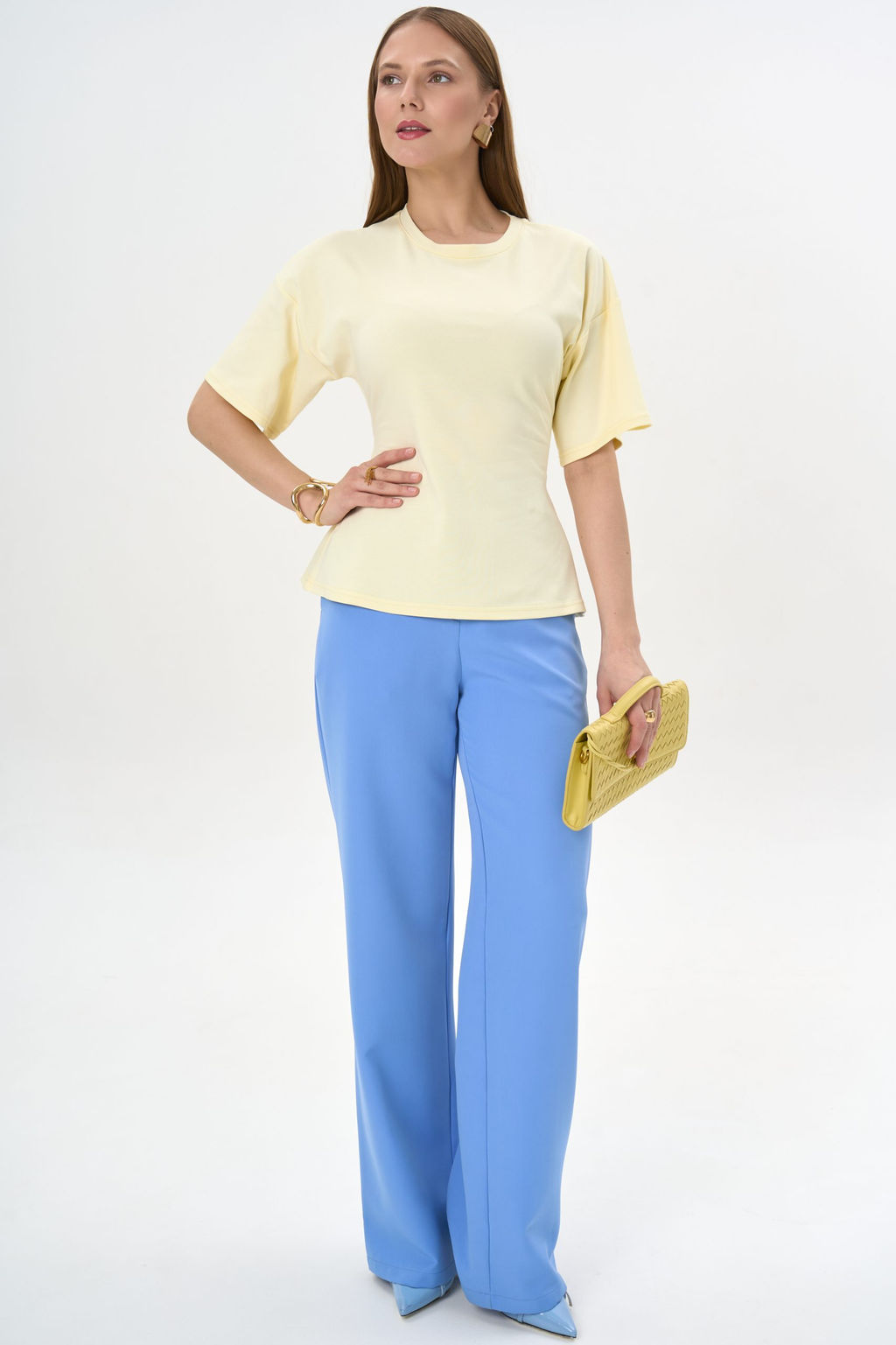 Футболка с завязками Николь (жёлтый) - Эльза фото 6