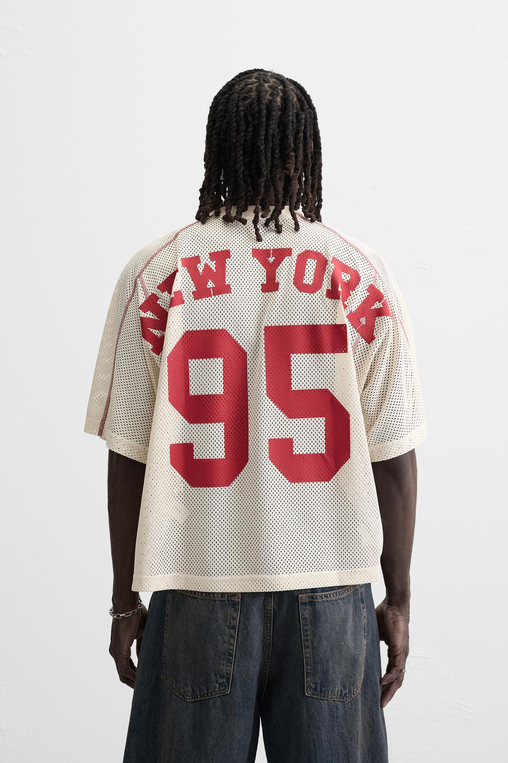 CONTRAST OPEN-WEAVE T-SHIRT - Zara фото 3