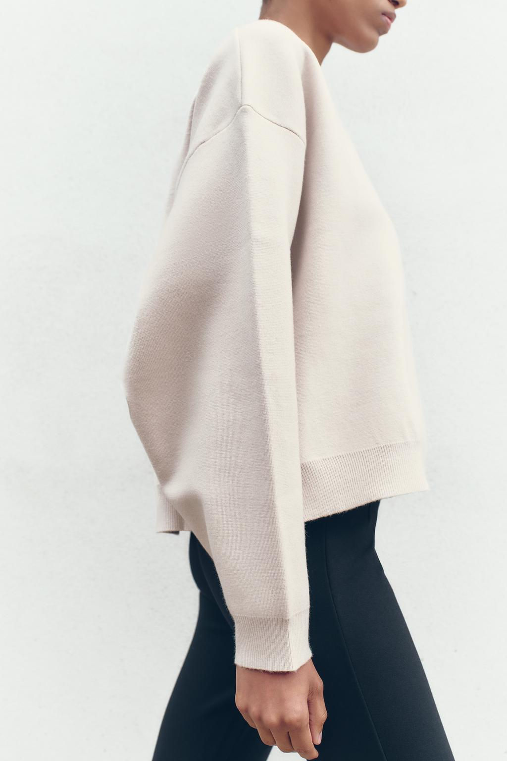 BASIC PLAIN KNIT SWEATSHIRT - Zara фото 8