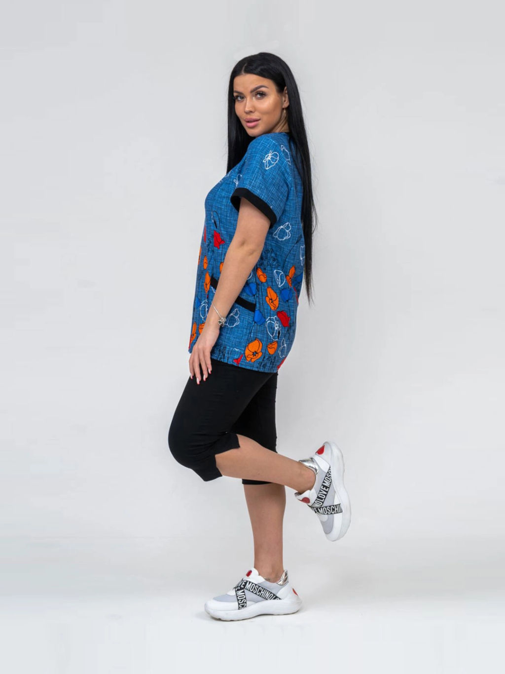 Костюм женский, цвет черный синий