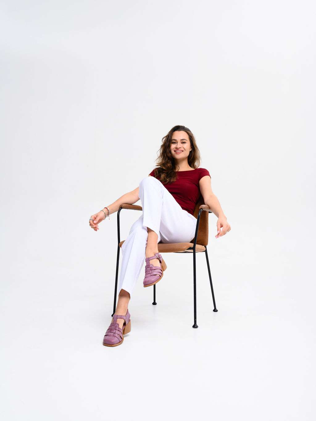 Босоножки 5035.23663bе.Вакса бордо+коричневый