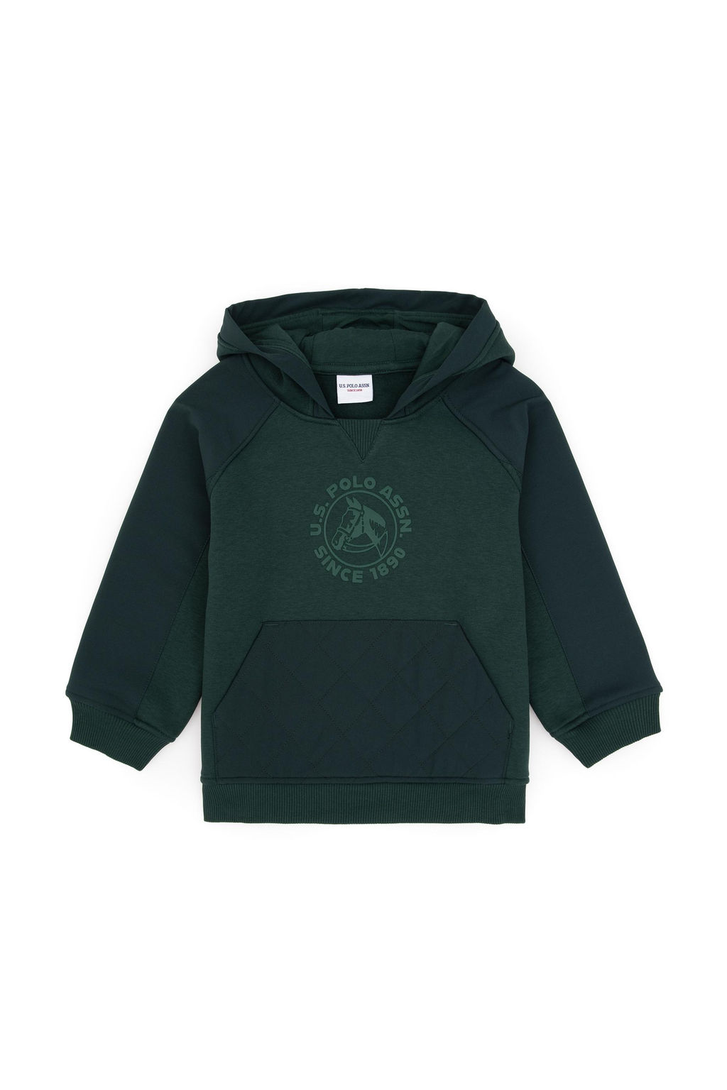 Erkek _ocuk Koyu Ye_il Kap__onlu Sweatshirt